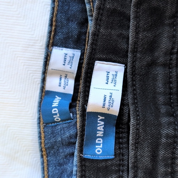 old navy 2-pack adjustable waist skinny denim jeans bundle 2T toddler girls - Picture 2 of 13
